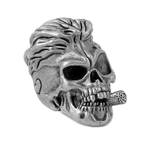 FLAMEDUKE Messer-Schlüsselband, EDC Paracord-Perlen, handgegossener Kupfer-Schädelanhänger, für DIY-Paracord-Zubehör, Messer, Charms, Bartperlen für Männer (FD-035-S) von FLAMEDUKE
