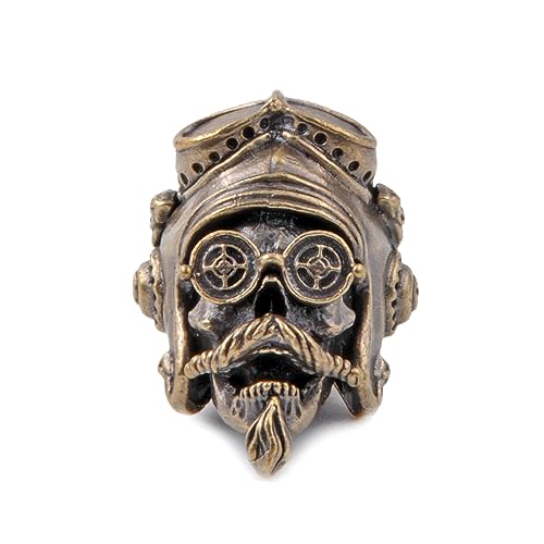 FLAMEDUKE Messer-Schlüsselband-Perlen, Paracord-Perlen, 550 Paracord-Perlen, Totenkopf-Perlen, handgegossener Kupferanhänger, für EDC DIY Paracord-Zubehör, Charms Bartperlen für Männer (FD-051-Y) FLAMEDUKE Messer-Schlüsselband-Perlen, Paracord-Perlen, 550 Paracord-Perlen, Totenkopf-Perlen, handgegossener Kupferanhänger, für EDC DIY Paracord-Zubehör, Charms Bartperlen für Männer (FD-051-Y) von FLAMEDUKE