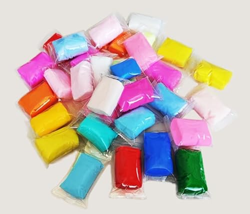 Modelliermasse für Kinder, Modelliermassen-Set mit 48 Farben, Skulptur Werkzeuge und Zubehör für Kinder, Windtrockener Magic Clay, Geeignet für 3-12 Jahre, Ideales Geschenk für Jungen und Mädchen von FLAVNTEL