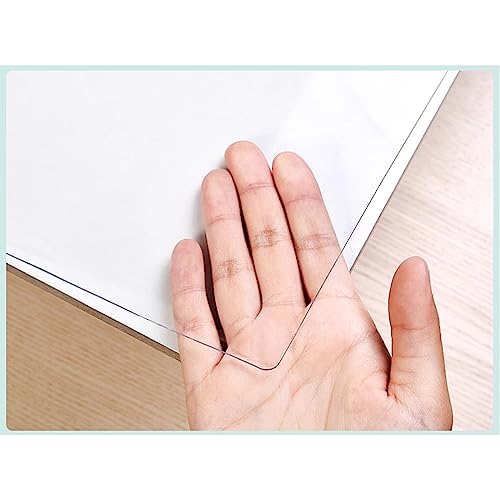 FLAVYO Transparente Tischdecken-Schutzfolie, 1,0 Weichglas-Tischschutzfolie, Transparente wasserdichte PVC-Tischdecken-Schutzhülle, Geeignet Für Bürobodenmatten Und Stuhlmatten (90x90cm/35x35in) von FLAVYO