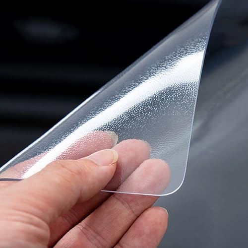 Transparente Mattierte Schreibtisch-Schutzfolie Mit Abgerundeten Kanten Und Einer Sehr Dünnen Dicke Von 0,7mm, Wasserfeste Schutzfolie Für Bodenmatten Und Haushaltsgeräte (100x100cm/39x39in,Frosted) von FLAVYO