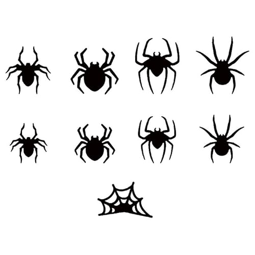 FLCPJGV 9 Stück Wandaufkleber Halloween 3D Wanddeko PVC Fenstersticker mit Lichtfunktion für Schaurige Raumgestaltung für Wohnzimmer Esszimmer Büro Tür, 9 StÜcke von FLCPJGV