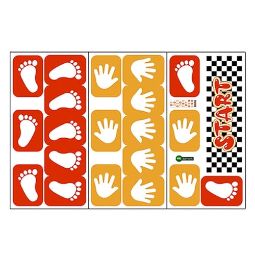 FLCPJGV Bodenaufkleber Schule Kinder Abnehmbare Bibliothek Handabdruck Wandtattoos von FLCPJGV