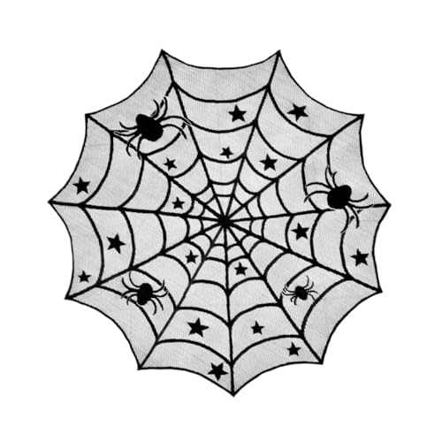 FLCPJGV Halloween-Tischdecke, Tischdecke, rund, Gothic-Spinnennetz, Tischläufer, Tischdecke, Tischdecke für Feiertage, Esstisch FLCPJGV Halloween-Tischdecke, Tischdecke, rund, Gothic-Spinnennetz, Tischläufer, Tischdecke, Tischdecke für Feiertage, Esstisch von FLCPJGV
