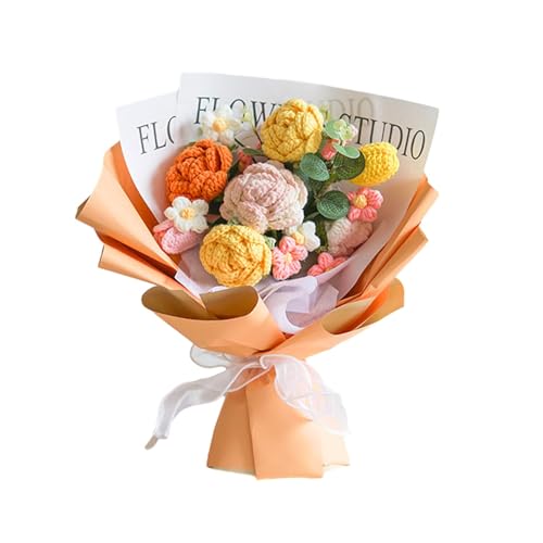 FLCPJGV Handgemachte Blumenarrangements für Den Schreibtisch, Künstliche Blume Als Geschenk Zum Muttertag, Orangefarbenes Geschenkpapier FLCPJGV Handgemachte Blumenarrangements für Den Schreibtisch, Künstliche Blume Als Geschenk Zum Muttertag, Orangefarbenes Geschenkpapier von FLCPJGV
