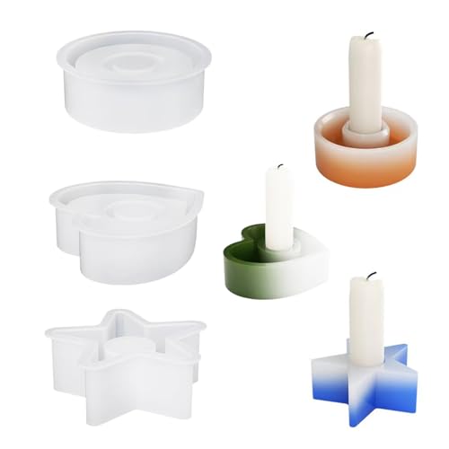 FLEAGE silikonform kerzenhalter 3 Stück,DIY silikonform stern Liebe Runde,silikonformen gießformen,kerzenformen zum gießen,gießform kerzenhalter für silikonform teelichthalter FLEAGE silikonform kerzenhalter 3 Stück,DIY silikonform stern Liebe Runde,silikonformen gießformen,kerzenformen zum gießen,gießform kerzenhalter für silikonform teelichthalter von FLEAGE