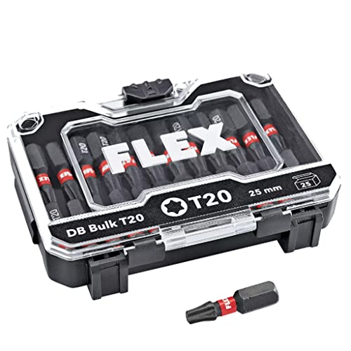 Flex Bitset Bit Bohrschrauber Schrauber Set DB Bulk T20 Torx 25 Stück 530490 von FLEX