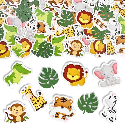FLEXNOVA 100 Stück Wild One Geburtstag Deko Konfetti, Dschungel Deko Welcome to the Jungle Tischdeko, Kindergeburtstag Streudeko, Safari 1. Geburtstag Junge Mädchen für Babyparty Baby Shower FLEXNOVA 100 Stück Wild One Geburtstag Deko Konfetti, Dschungel Deko Welcome to the Jungle Tischdeko, Kindergeburtstag Streudeko, Safari 1. Geburtstag Junge Mädchen für Babyparty Baby Shower von FLEXNOVA