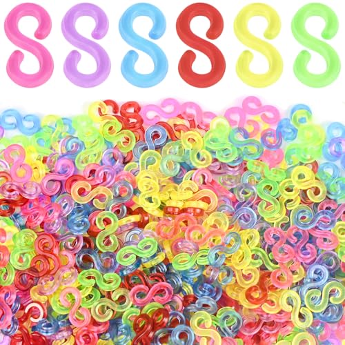 FLEXNOVA 1000 Stück Loom Bänder Verschlüsse,S Clips Bunt Loom Bänder Zubehör, Plastik Loop Bänder Verschlüsse Karabiner Kinder DIY Rubber Band Schmuck Zubehör Für Armbänder Armbandverbindung FLEXNOVA 1000 Stück Loom Bänder Verschlüsse,S Clips Bunt Loom Bänder Zubehör, Plastik Loop Bänder Verschlüsse Karabiner Kinder DIY Rubber Band Schmuck Zubehör Für Armbänder Armbandverbindung von FLEXNOVA