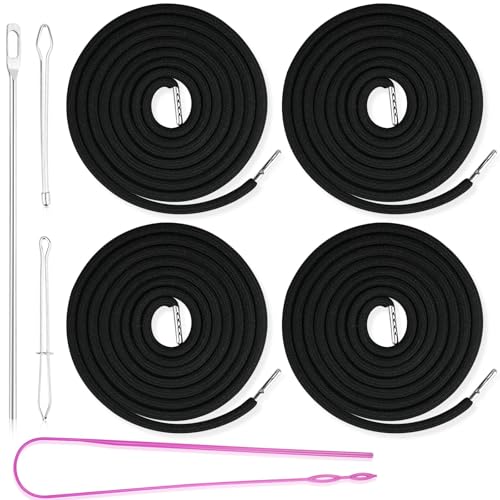 FLEXNOVA 4 Stück Kordel für Jogginghose, 160cm Kordel Schwarz für Hoodie Hosenbund Rope Laces mit Durchziehnadel Kordelband Kordelzug Endstück Metall Ersatz-Saiten für Hosenband Jacken Hosenband FLEXNOVA 4 Stück Kordel für Jogginghose, 160cm Kordel Schwarz für Hoodie Hosenbund Rope Laces mit Durchziehnadel Kordelband Kordelzug Endstück Metall Ersatz-Saiten für Hosenband Jacken Hosenband von FLEXNOVA