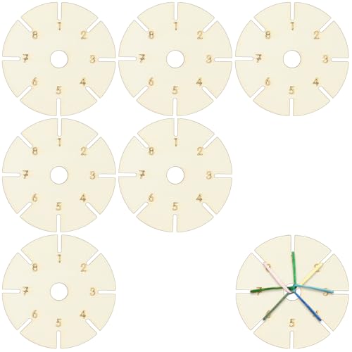 FLEXNOVA 6 Stück Knüpfstern aus Holz, Flechtscheibe Knüpfstern Holz Armbänder Knüpfen Perlen Weben Set Strickscheibe für DIY Geburtstags Festival Geschenke FLEXNOVA 6 Stück Knüpfstern aus Holz, Flechtscheibe Knüpfstern Holz Armbänder Knüpfen Perlen Weben Set Strickscheibe für DIY Geburtstags Festival Geschenke von FLEXNOVA