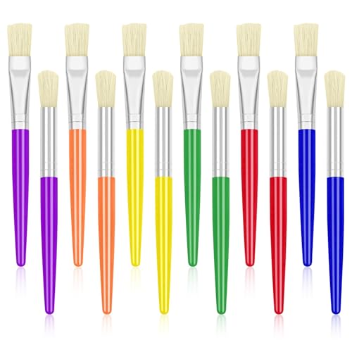 FLEXNOVA Malen Pinsel für Kinder, 12 Stück Malpinsel für Kleinkinder große Dicke Lack Pinsel Flache runde Vorschul für abwaschbare Farbe Acrylfarbe FLEXNOVA Malen Pinsel für Kinder, 12 Stück Malpinsel für Kleinkinder große Dicke Lack Pinsel Flache runde Vorschul für abwaschbare Farbe Acrylfarbe von FLEXNOVA