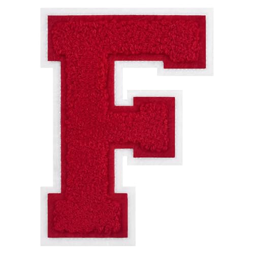 Flixleap 16,5 cm roter Letterman-Jacken-Aufnäher, Varsity-Buchstaben, zum Aufbügeln, Chenille, Stickerei, Buchstaben-Aufnäher für Kleidung, Jacken, Sportbekleidung Flixleap 16,5 cm roter Letterman-Jacken-Aufnäher, Varsity-Buchstaben, zum Aufbügeln, Chenille, Stickerei, Buchstaben-Aufnäher für Kleidung, Jacken, Sportbekleidung von FLIXLEAP