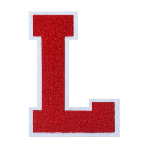 Flixleap 16,5 cm roter Letterman-Jacken-Aufnäher, Varsity-Buchstaben, zum Aufbügeln, Chenille, Stickerei, Buchstaben-Aufnäher für Kleidung, Jacken, Sportbekleidung Flixleap 16,5 cm roter Letterman-Jacken-Aufnäher, Varsity-Buchstaben, zum Aufbügeln, Chenille, Stickerei, Buchstaben-Aufnäher für Kleidung, Jacken, Sportbekleidung von FLIXLEAP