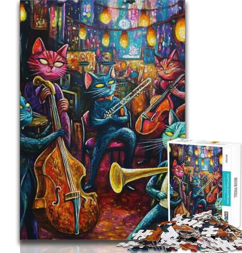 1000-teiliges Puzzle für Erwachsene, Geschenkband „Cats“, herausfordernd und knifflig, einzigartige Geburtstags- und Geschenkideen für Kinder ab 14 Jahren, 38x26cm 1000-teiliges Puzzle für Erwachsene, Geschenkband „Cats“, herausfordernd und knifflig, einzigartige Geburtstags- und Geschenkideen für Kinder ab 14 Jahren, 38x26cm von FLKFDOZ