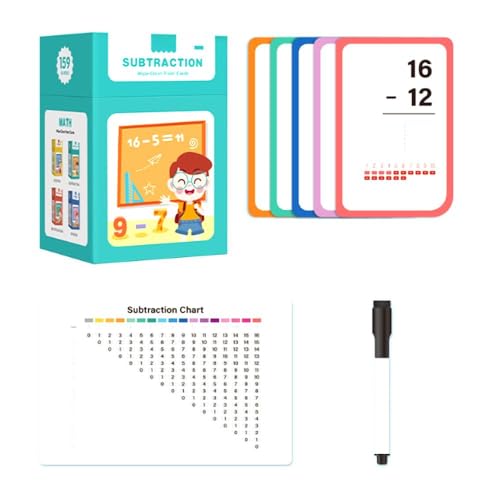 Erasable Mathe-Addition, Subtraktion, Multiplikation & Division Lernkarten – 3+ progressives Papier, für Altersgruppen – Coated Learnin Erasable Mathe-Addition, Subtraktion, Multiplikation & Division Lernkarten – 3+ progressives Papier, für Altersgruppen – Coated Learnin von FLKWOP
