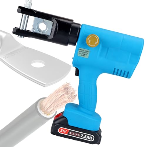 FLNOZAMZ Batteriebetriebenes hydraulisches Crimpwerkzeug, kabelloses elektrisches Crimper-Set, für Kupfer-Aluminium-Klemmen, tragbare Verkabelungsgeräte (Sme240) von FLNOZAMZ