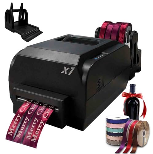 FLNOZAMZ Digitaler Satinbanddrucker, Satinbanddruckmaschine, Folienprägedruckmaschine, Zwei Modelle verfügbar, zum Verpacken von Geschenken (Four Row) von FLNOZAMZ