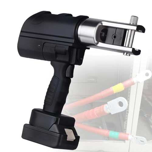 FLNOZAMZ Kabelloses elektrisch-hydraulisches Crimpwerkzeug, professionelles tragbares hydraulisches Zangen-Set für Kupfer-Aluminium-Kabelverbindungen (Mch240) von FLNOZAMZ