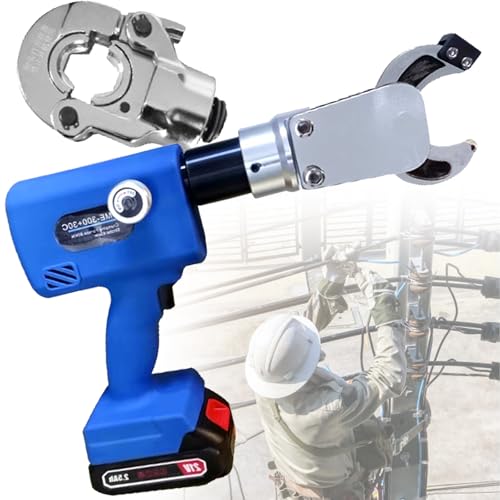 FLNOZAMZ Multifunktions-Crimpschneider für elektrische Kabel, wiederaufladbares hydraulisches Werkzeug, zum Anschließen und Schneiden von Drähten von FLNOZAMZ