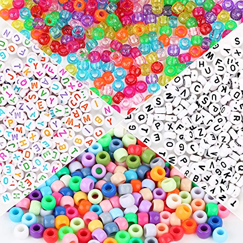 FLOFIA 1000 Bunte Perlen Bastelperlen zum Auffädeln 600 Weiß Buchstabenperlen Alphabet Groß Loch Perlen zum Basteln Spacer Perlen Zwischenperlen Beads für Armband Halsband Schmuckherstellung Handwerk FLOFIA 1000 Bunte Perlen Bastelperlen zum Auffädeln 600 Weiß Buchstabenperlen Alphabet Groß Loch Perlen zum Basteln Spacer Perlen Zwischenperlen Beads für Armband Halsband Schmuckherstellung Handwerk von FLOFIA
