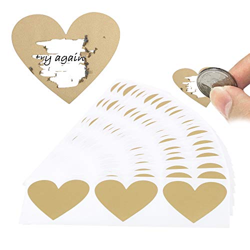 FLOFIA 80x Rubbel Etiketten Gold Herz Rubbellose Aufkleber Scratch Sticker Rubbelsticker Selbstklebend Rubbelaufkleber Klein Rubbel Folie für DIY Hochzeit Party Überraschung 30x35mm FLOFIA 80x Rubbel Etiketten Gold Herz Rubbellose Aufkleber Scratch Sticker Rubbelsticker Selbstklebend Rubbelaufkleber Klein Rubbel Folie für DIY Hochzeit Party Überraschung 30x35mm von FLOFIA