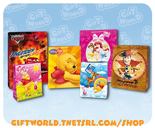 Set mit 24 Stück Disney Papiertüten, 26,2 x 32,8 x 13,3 cm, sortiert Set mit 24 Stück Disney Papiertüten, 26,2 x 32,8 x 13,3 cm, sortiert von FLORIO CARTA S.p.A
