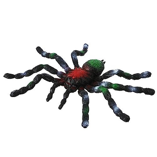 FLORMOON Spinnen Spielzeug, realistische Vogelspinne-Figuren aus Gummi für Halloween-Dekoration, Trick-Witz-Requisiten, Geburtstagsparty-Kuchenaufsatz, Geschenk für Jungen und Mädchen von FLORMOON