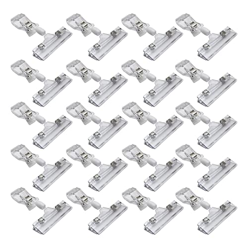 FLOTRUTE 20 Stück Drehbare Warenzeichen-Clip Preis-Zeichen-Anzeige Clip-on, Packung Kunststoff Drehbare Schildhalter Merchandise Schild Clip Display Clip Halter Stand, Klar FLOTRUTE 20 Stück Drehbare Warenzeichen-Clip Preis-Zeichen-Anzeige Clip-on, Packung Kunststoff Drehbare Schildhalter Merchandise Schild Clip Display Clip Halter Stand, Klar von FLOTRUTE
