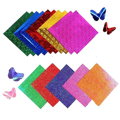 FLOTRUTE Origami Papier Faltpapier, Glänzendes Origami Laser Origami Papier 100 Blätter Regenbogen Farbquadrat Faltender Papiersatz für Origami und DIY Bastelprojekte FLOTRUTE Origami Papier Faltpapier, Glänzendes Origami Laser Origami Papier 100 Blätter Regenbogen Farbquadrat Faltender Papiersatz für Origami und DIY Bastelprojekte von FLOTRUTE