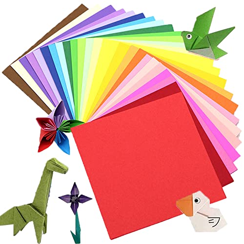 Origami Papier 200 Blatt, Doppelseitiges Origami-Papier Bunt Bastelpapier Papier, Faltpapier Origamipapier Set für DIY Kunst Handwerk(15 x 15 cm,20 Farben) von FLOTRUTE