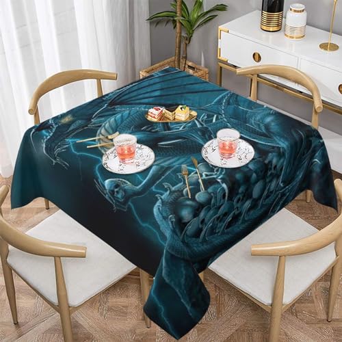FLYIFE Quadratische Tischdecke mit Drachen-Motiv, 137 x 137 cm, wasserabweisend, knitterfrei, für Picknick, Küche, Esszimmer FLYIFE Quadratische Tischdecke mit Drachen-Motiv, 137 x 137 cm, wasserabweisend, knitterfrei, für Picknick, Küche, Esszimmer von FLYIFE