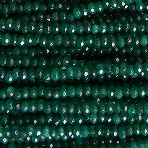 Klassischer Vintage-Natursteinschmuck, edle 3 x 4 mm gelbe Saphire und Smaragde, Perlen for DIY Neue Kettenstrang-Halskette, Frühling – (Farbe: F) Natursteine (Color : J) von FLYIFE
