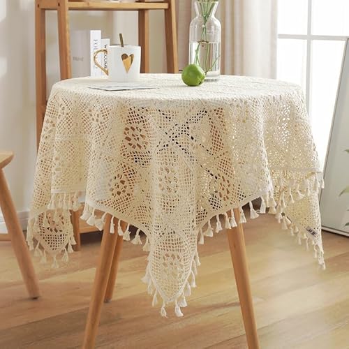 FMIYJUN Rechteckige Häkeldeckchen, Tischdecken, Beige, Vintage, handgefertigt, Baumwolle, Spitze, Tischdeckchen für Hochzeit, Praty, Zuhause, Geburtstag, Küchendekoration FMIYJUN Rechteckige Häkeldeckchen, Tischdecken, Beige, Vintage, handgefertigt, Baumwolle, Spitze, Tischdeckchen für Hochzeit, Praty, Zuhause, Geburtstag, Küchendekoration von FMIYJUN