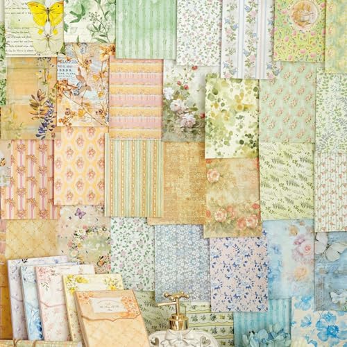 300 Stück Scrapbooking-Papier-Zubehör, Vintage-Scrapbook, Papier, Tagebuch-Set für Kunst, Handwerk, Dekorationen 300 Stück Scrapbooking-Papier-Zubehör, Vintage-Scrapbook, Papier, Tagebuch-Set für Kunst, Handwerk, Dekorationen von FMOACEN