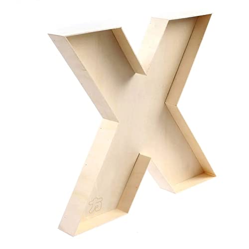 Handgefertigter, unbehandelter Holzbuchstabe X, befüllbare Buchstaben und Zahlen Handgefertigter, unbehandelter Holzbuchstabe X, befüllbare Buchstaben und Zahlen von FNB