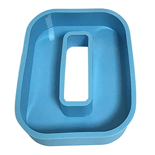 FNKDOR 26 Buchstaben Kuchenform Backformen Groß ca 15×15×4.3cm Multifunktional Silikonform für Eiswürfel, Pizza, Brot, Mousse, Gelee, Gießharz (O) von FNKDOR