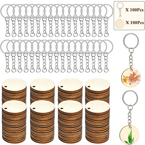 FOCCTS 100 Stück Holzscheiben Handwerk Holzplättchen mit Loch Baumscheiben für DIY Basteln Malen DIY Handwerk Dekoration, Holzspan mit Schlüsselanhänger Kombination Set FOCCTS 100 Stück Holzscheiben Handwerk Holzplättchen mit Loch Baumscheiben für DIY Basteln Malen DIY Handwerk Dekoration, Holzspan mit Schlüsselanhänger Kombination Set von FOCCTS