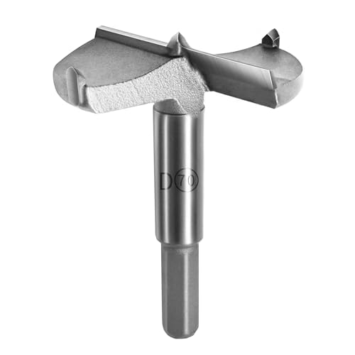 FOCMKEAS Forstnerbohrer mit Sechskantschaft, Doppelnut, Wolframkarbid, Holzlochsäge für Kunststoff, Hartholz, Holzbearbeitung, Scharnierlochbohrer, Bohraufsätze, Schneider, 70 mm, Silber, 1 Stück FOCMKEAS Forstnerbohrer mit Sechskantschaft, Doppelnut, Wolframkarbid, Holzlochsäge für Kunststoff, Hartholz, Holzbearbeitung, Scharnierlochbohrer, Bohraufsätze, Schneider, 70 mm, Silber, 1 Stück von FOCMKEAS