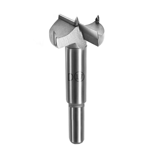 FOCMKEAS Forstnerbohrer mit rundem Schaft, Doppelnut, Wolframkarbid, Holzlochsäge für Kunststoff, Hartholz, Holzbearbeitung, Scharnierlochbohrer, Bohraufsätze, Fräser, 17 mm, Silber, 1 Stück FOCMKEAS Forstnerbohrer mit rundem Schaft, Doppelnut, Wolframkarbid, Holzlochsäge für Kunststoff, Hartholz, Holzbearbeitung, Scharnierlochbohrer, Bohraufsätze, Fräser, 17 mm, Silber, 1 Stück von FOCMKEAS