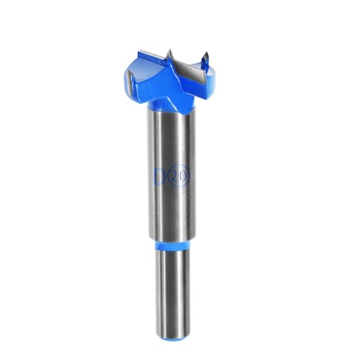FOCMKEAS Forstnerbohrer mit rundem Schaft, Doppelschneide, Wolframkarbid, Holzlochsäge für Kunststoff, Hartholz, Holzbearbeitung, Scharnierlochbohrer, Bohraufsätze, Fräser, 20 mm, Blau, 1 Stück FOCMKEAS Forstnerbohrer mit rundem Schaft, Doppelschneide, Wolframkarbid, Holzlochsäge für Kunststoff, Hartholz, Holzbearbeitung, Scharnierlochbohrer, Bohraufsätze, Fräser, 20 mm, Blau, 1 Stück von FOCMKEAS