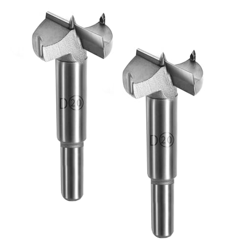 FOCMKEAS Forstnerbohrer mit rundem Schaft, Doppelschneide, Wolframkarbid, Holzlochsäge für Kunststoff, Hartholz, Holzbearbeitung, Scharnierlochbohrer, Bohraufsätze, Schneider, 20 mm, Silber, 2 Stück FOCMKEAS Forstnerbohrer mit rundem Schaft, Doppelschneide, Wolframkarbid, Holzlochsäge für Kunststoff, Hartholz, Holzbearbeitung, Scharnierlochbohrer, Bohraufsätze, Schneider, 20 mm, Silber, 2 Stück von FOCMKEAS
