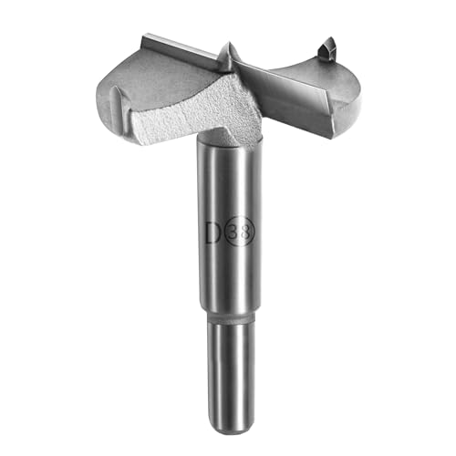 FOCMKEAS Forstnerbohrer mit rundem Schaft, Doppelschneide, Wolframkarbid, Holzlochsäge für Kunststoff, Hartholz, Holzbearbeitung, Scharnierlochbohrer, Bohraufsätze, Schneider, 38 mm, Silber, 1 Stück FOCMKEAS Forstnerbohrer mit rundem Schaft, Doppelschneide, Wolframkarbid, Holzlochsäge für Kunststoff, Hartholz, Holzbearbeitung, Scharnierlochbohrer, Bohraufsätze, Schneider, 38 mm, Silber, 1 Stück von FOCMKEAS
