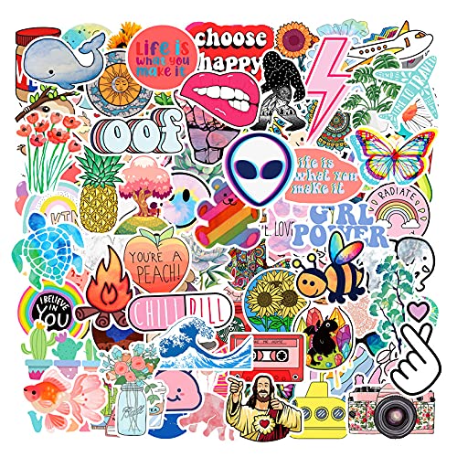 100 Stück Süße Aufkleber für Wasserflaschen, Lustige Vsco Ästheti Aufkleber Packs, Wasserdichte Vinyl Abziehbild für Skateboard, Gepäck, Laptop, Perfekte Geschenke für Kinder, Jugendliche, Erwachsene 100 Stück Süße Aufkleber für Wasserflaschen, Lustige Vsco Ästheti Aufkleber Packs, Wasserdichte Vinyl Abziehbild für Skateboard, Gepäck, Laptop, Perfekte Geschenke für Kinder, Jugendliche, Erwachsene von FOCRI