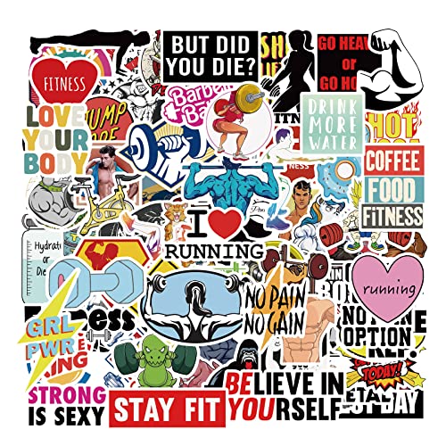 100Pcs Fitness Inspirational Slogan Aufkleber, Niedliche Gymnastik Aufkleber für Wasserflasche Laptop Stoßstange, Vinyl Wasserdicht Bunte Workout Stickers Pack für Kinder Jugendliche Jungen 100Pcs Fitness Inspirational Slogan Aufkleber, Niedliche Gymnastik Aufkleber für Wasserflasche Laptop Stoßstange, Vinyl Wasserdicht Bunte Workout Stickers Pack für Kinder Jugendliche Jungen von FOCRI