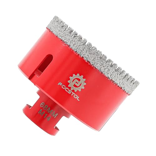 FOCSTOL Diamant Fliesenbohrer 68mm - Diamantbohrer Lochsäge für Porzellan Keramik Fliesen Marmor Granit M14 Gewinde für Winkelschleifer FOCSTOL Diamant Fliesenbohrer 68mm - Diamantbohrer Lochsäge für Porzellan Keramik Fliesen Marmor Granit M14 Gewinde für Winkelschleifer von FOCSTOL