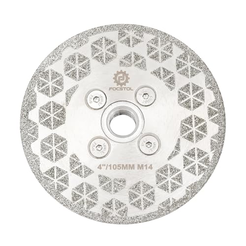 Diamant Trennscheibe 105mm - FOCSTOL Einseitiges Diamantscheibe mit M14 Flansch für Granit Marmor Porzellan Keramik Fliesen Diamant Trennscheibe 105mm - FOCSTOL Einseitiges Diamantscheibe mit M14 Flansch für Granit Marmor Porzellan Keramik Fliesen von FOCSTOL