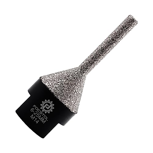 FOCSTOL Diamant Fingerfräser – 6-25mm Diamant Fasenbohrer für Porzellan Keramik Fliesen Marmor Granit M14 Gewinde für Winkelschleifer von FOCSTOL