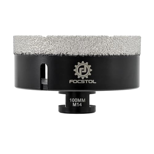FOCSTOL Diamant Fliesenbohrer 100mm Vakuumgelötete Diamant Lochsäge für Porzellan Keramik Fliese Marmor Granit Stein Quarz M14 Gewinde FOCSTOL Diamant Fliesenbohrer 100mm Vakuumgelötete Diamant Lochsäge für Porzellan Keramik Fliese Marmor Granit Stein Quarz M14 Gewinde von FOCSTOL