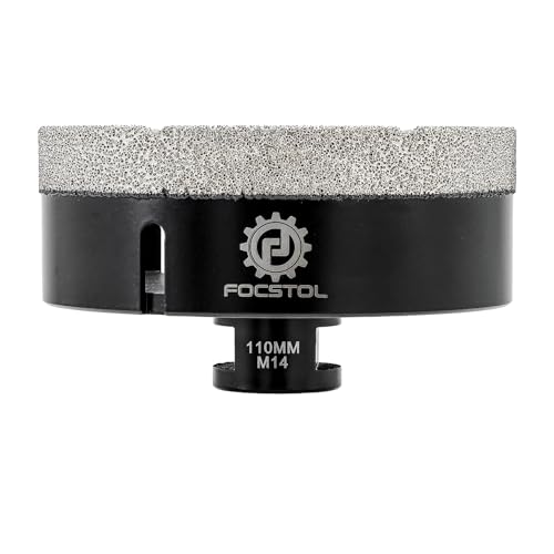 FOCSTOL Diamant Fliesenbohrer 110mm Vakuumgelötete Diamant Lochsäge für Porzellan Keramik Fliese Marmor Granit Stein Quarz M14 Gewinde FOCSTOL Diamant Fliesenbohrer 110mm Vakuumgelötete Diamant Lochsäge für Porzellan Keramik Fliese Marmor Granit Stein Quarz M14 Gewinde von FOCSTOL